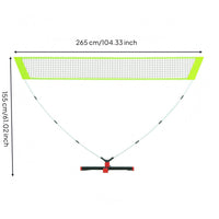 Portable Badminton Net System Easy Installation Freestanding Badminton Rapid Assembly Setup