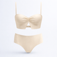Push Up Bra for Women with Soft Underwire and Padded Cups for Small Breast, Lingerie Set with Matching Panty for Everyday Wear