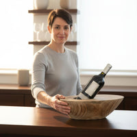 Carved Wood Vino Holder Distinctive Gift Carved Wood Vino Bottle Stand