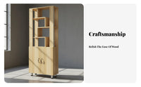 Modern Design Foyer Partition Shelving Unit Multi-Functional Freestanding Divider with Shelves Space-Saving Entryway Cabinet Open-Shelf Display for Homeowners, Apartment Dwellers, Families, Hallway, Living Room, Office, Bedroom