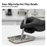 Stainless Steel Earring Helper Tool Precision Grabbing Screw Ball Grabber Easy to Use for Jewelers, Nail Artists, Crafting, Model Building