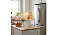 Cold-Water Jug Stand with a Glass Holder Shelf Sturdy Beverage Dispenser Stand with Shelf for Refreshment Station