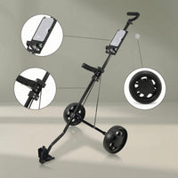 Foldable Golf Bag Cart Collapsible Golf Push Cart Compact Stable for Golfers, Golf Course