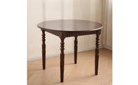 Traditional Round Dining Table Rustic Walnut Dining Table Sturdy Furniture Long-Lasting for Home Office