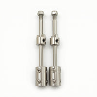 2 Pieces Stainless Steel Coupling Shaft Assembly High-Strength Rigid Shaft Coupler Long-Lasting Rigid Coupler Compact for Makers, Hobbyists