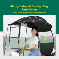 Removable electric motorcycle sun shade