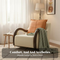 Upholstered Rocking Chair Comfortable Upholstered Highspine reclining chair Reclining Function Indoor Furniture for Parents, Living Room, Bedroom, study corner