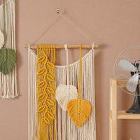 Boho Wall Tapestry Handmade Room Decoration Tassel Design for Rental Home