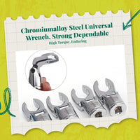 Universal Brake Line Wrench, Multi-Angle Open-End Tool, Automotive Repair, Quick Removal, precise Grip