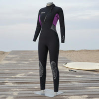 Women's 3mm Wetsuit Thermal Scuba Suit Protection Water Sports Gear for Surfing, Snorkeling, Diving