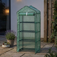 Small Greenhouse for Small Gardens and Tomatoes, Portable Green House with Stainless Steel Frame, Mini Outdoor Greenhouse, Three-Piece Set