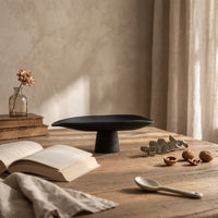 Tray with Pedestal Natural Sculptural Tray Elegant for Coffee Table