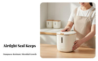 Food-Grade Material Rice Storage Container Large Capacity Rice Storage Bin Single-Press Access Lid for Kitchen, Countertop