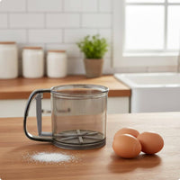 Semi Automatic Flour Sifter Easy to Use Hand Crank Flour Sifter Quick Sifting Powder Shaker for Home Cooks