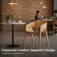 Wooden Chair with Woven Seat Nordic aesthetic Armchair Modern Minimalist adaptable Use for Homeowners, Kitchen