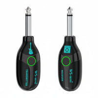 Rechargeable Mini Guitar Wireless Transmitter High-Fidelity Sound Guitar Transmitter Receiver Set Low Latency Connectable Wireless Instrument System Multi-Channel Support for Guitarists, Musicians, Band Practice, Stage Performance, Live Gigs, Home Studio