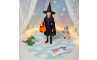 Girl's Witch Costume Role-Playing Witch Costume Set Halloween Outfit for Kids
