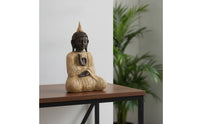 Seated Buddha Statue Zen Resin Buddha Figurine Minimalist for Desks