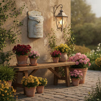 Retro Iron Mailbox Ornamental Vintage Wall Mailbox Large Capacity Decorative Post Box for Garden
