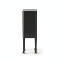 Trash Can with Wheels Compact Rolling Garbage Bin Wheeled for Apartment