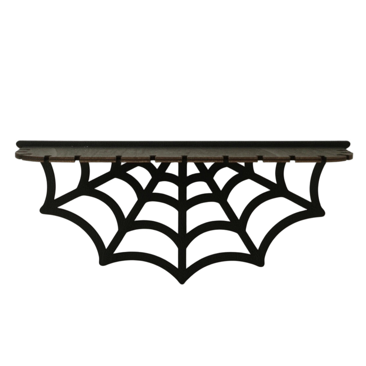 Arachnid Web Wall-Mounted Shelf Dark-Themed Gothic Wall-Mounted Shelf Space-Saving for Collectors