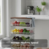 3-Tier Rolling Trolley with casters Storage Rack Easy Assembly for Narrow Spaces