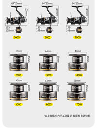 Huidiao Spinning Reel with Stainless Steel Bearings, 18KG Drag, Saltwater Resistant