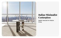 Round Coffee Table Italian Minimalist Design for Lobby, Homeowners, Families