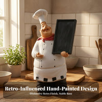 Tabletop Chef Statue with Message Board