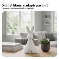 Ceramic Rabbit Figurine Cute Ceramic Rabbit Statue Creative Design