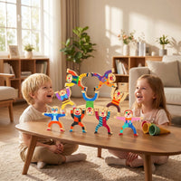10 Pieces Wooden Balancing Game Educational Wooden Balancing Toy Interactive Educational for Children, Playroom, Classroom