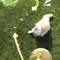 Cat Teaser Wand Toy Dangling Cat Wand with Bell Soft Lightweight for Cats, Playtime, Indoor Exercise