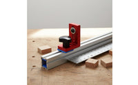 Sliding Track Clamp Universal Compatibility Channel Slot Positioning Stop Non-Marring Pads Aluminum Track Hold down Clamp for Carpentry