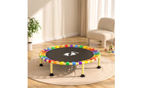 Foldable Trampoline Rainbow Round Trampoline Elastic-Band for Kids, Young Children, Indoor, Playroom, Bedroom