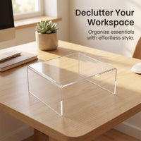Clear Acrylic Stand Organizer, Freestanding Riser for Perfume Storage, Tiered Display for Holder, Desktop