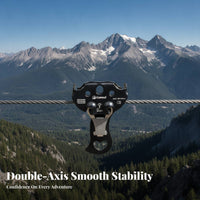 22 K and N High Strength Aerial Traverse Pulley Double-Groove Pulley Portable Compact Climbing Gear