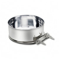 Stainless Steel Dog Food Bowl with Clamp Holder Space-Saving Pet Food Bowl with Clamp Holder Rust-Resistant Feeding Dish Secure for Kennel