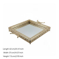 Ornate Tray Mirrored Finish Ornate Fruit Platter Easy to Clean for Living Room