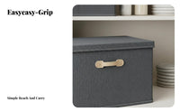 Foldable Clothing Container Large Capacity Storage Box Reinforced Handles