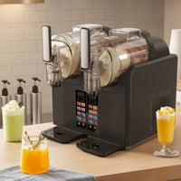 Fast-Freezing Two-chamberCylinder Slush Machine Compact Slushie Machine Easy-to-Clean Slushy Maker for Small Businesses