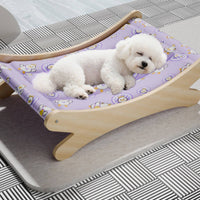 Wooden Pet Lounge Chair Waterproof Elevated Cooling Pet Bed Moisture-Proof