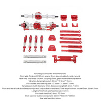 1/12 Scale Metal Chassis Parts Wear-Resistant Metal RC Car Upgrade Kit Easy Installation Hobby Vehicle Accessories