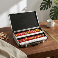 24 Pieces Router Set with Aluminum Case Tool Heavy Duty for Carpenters