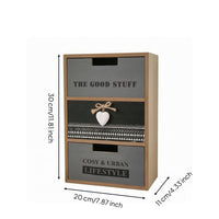 Wood Drawer Cabinet Finger Slot Desktop Drawer Unit Rectangular Tabletop Storage Cabinet