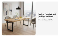 5 Pieces Table with Bench and Chairs utilitarian aesthetic Rectangular 4-Person Dining Group Retro Look Household Furniture for Families, Hosts, Bar, Party