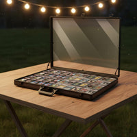Folding Card Case Foldable Aluminum Showcase Case Sturdy Protection