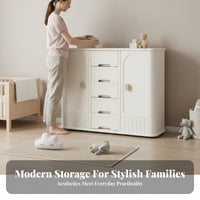 Wheeled Multi-compartment Storage multi-functional unit Large Capacity Household Furniture for young children