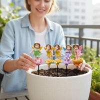 Flower Pot Fairy Decoration Whimsical Design Flower Fairy Figurine Hand Painted