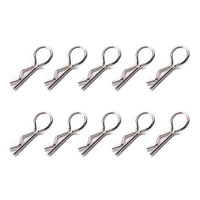 10 Pieces Metal R-Clip Compact R-Pin Lightweight Retaining Pin with Loop Reusable for Model Builders, Hobbyists, RC Cars