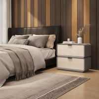 Bedside Cabinet Solid Wood Nightstand with Drawers Fully Assembled Nightstand for Bedroom, Guest Room